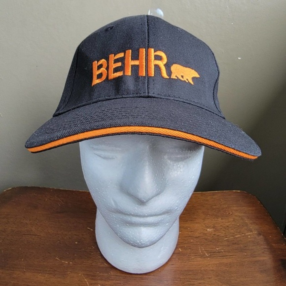 BEHR Paints Cap /‎ Hat Black Adjustable Paint Construction Bear